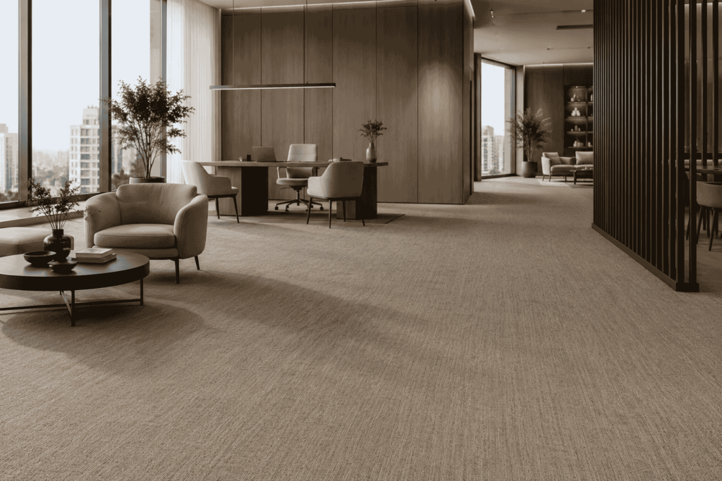 alfombra para acabados interiores en oficinas corporativas
